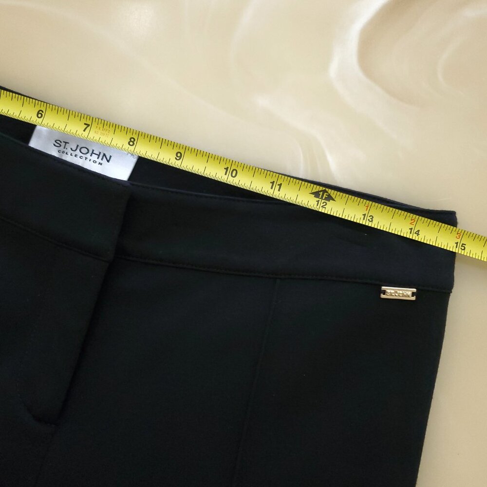 St. John Collection Straight Leg Solid Black Wome… - image 7